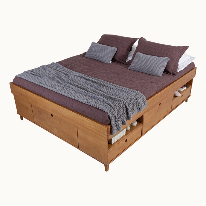 Funktionsbett Amalfi - Bett mit Bettkasten und viel Stauraum - Memomad