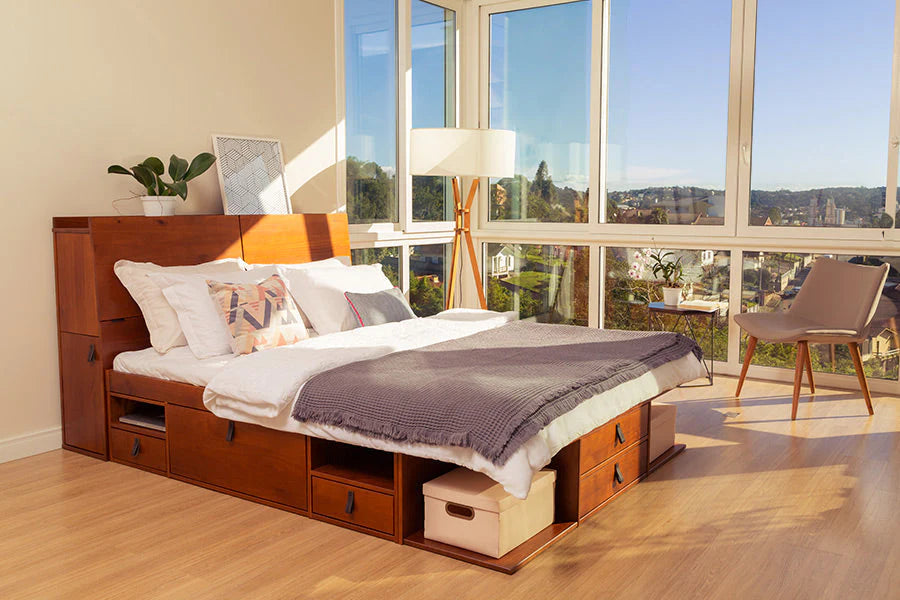 Questo letto ha molto spazio per lo stoccaggio - e un premio per il design!