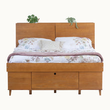 Set AMALFI: Bett mit Bettkasten + Kopfteil mit Stauraum - Memomad