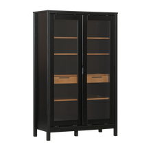 Vitrinenschrank SoHo - Schwarz und Oak