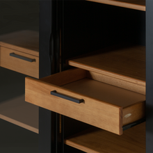 Vitrinenschrank SoHo - Schwarz und Oak