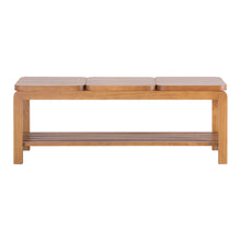Holzbank Natu – 3 Sitzer Holzbank in Nussbaum-Optik