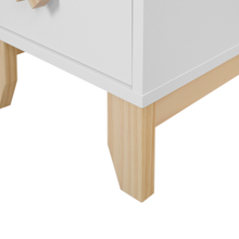 Nachtschrank XO - Weiß und Natur - Memomad
