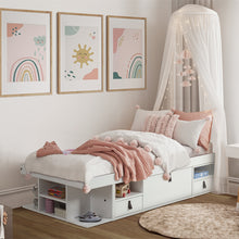 Funktionsbett Bali 90x190 cm - Einzelbett mit Bettkasten und viel Stauraum - Inkl. Lattenrost - Memomad